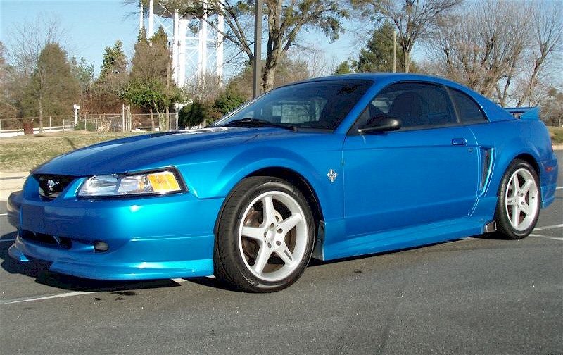 Bright Atlantic Blue 1999 Mustang Roush