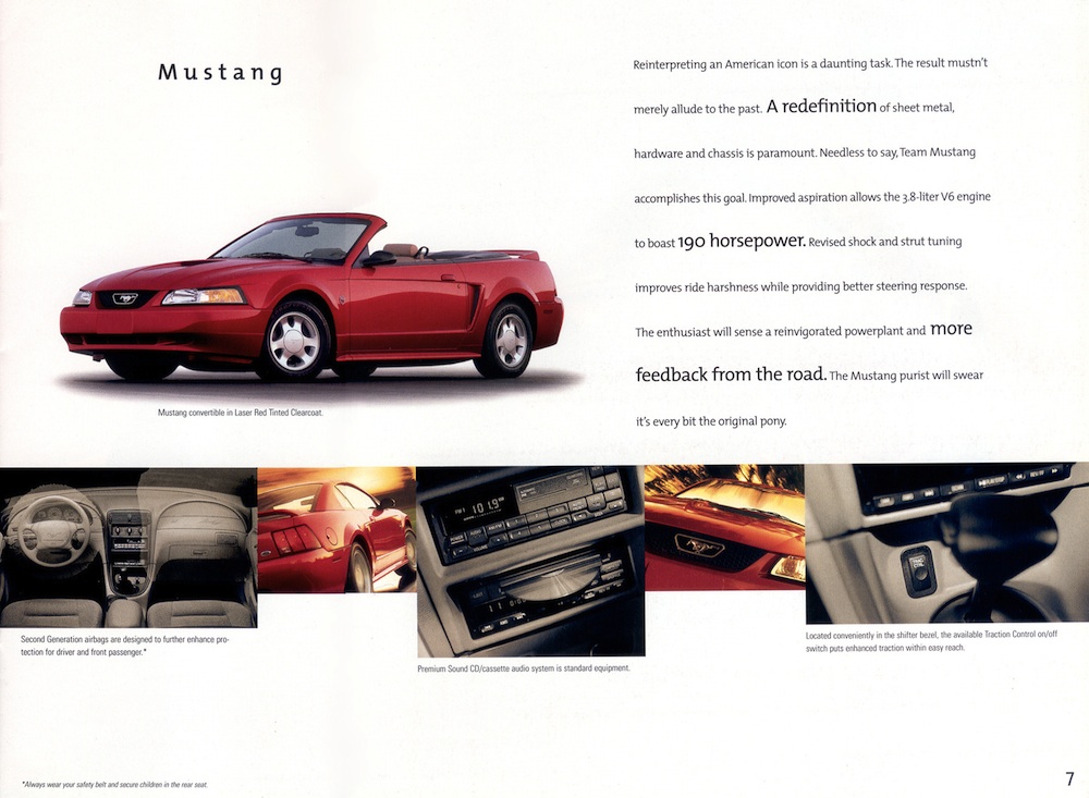 Page 7: 1999 Ford Mustang Promotional Brochure