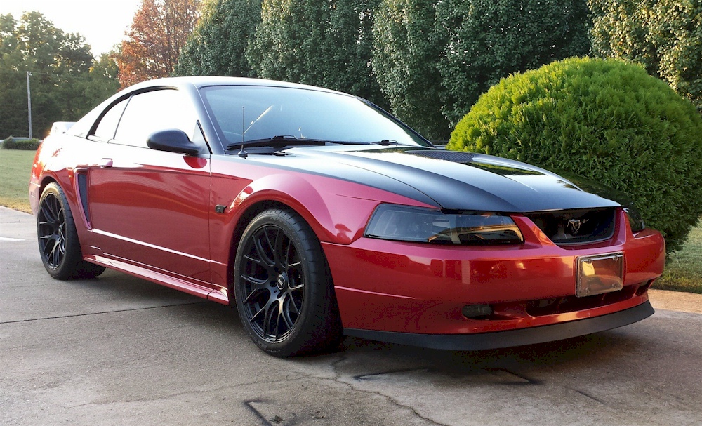 Laser Red 2000 Mustang GT. 