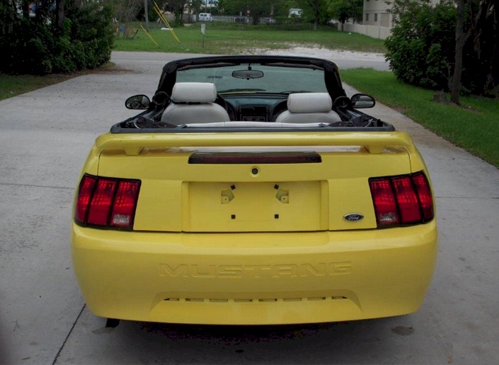 Zinc Yellow 2003 Mustang Convertible