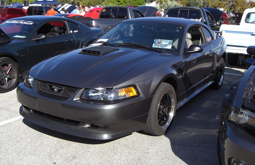 Dark Shadow Gray Customized Mustang GT Coupe