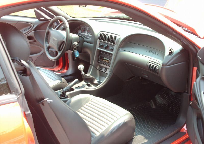 2004 Competition Orange Mustang Mach-1 interior