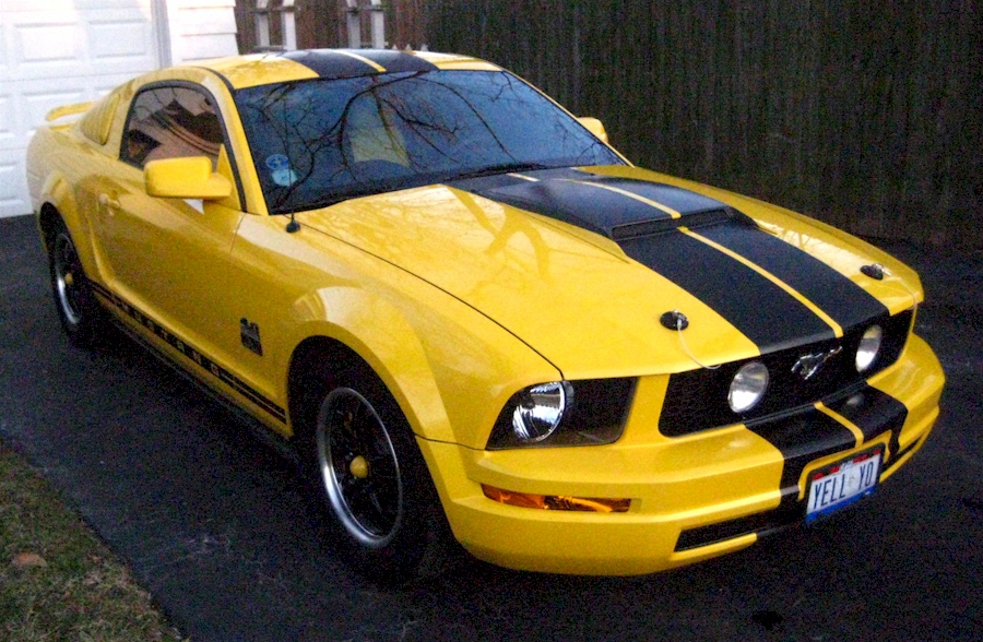 Screaming Yellow 2005 Mustang