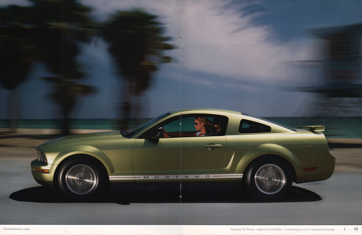 Legend Lime 2005 Mustang V6 with Pony Package