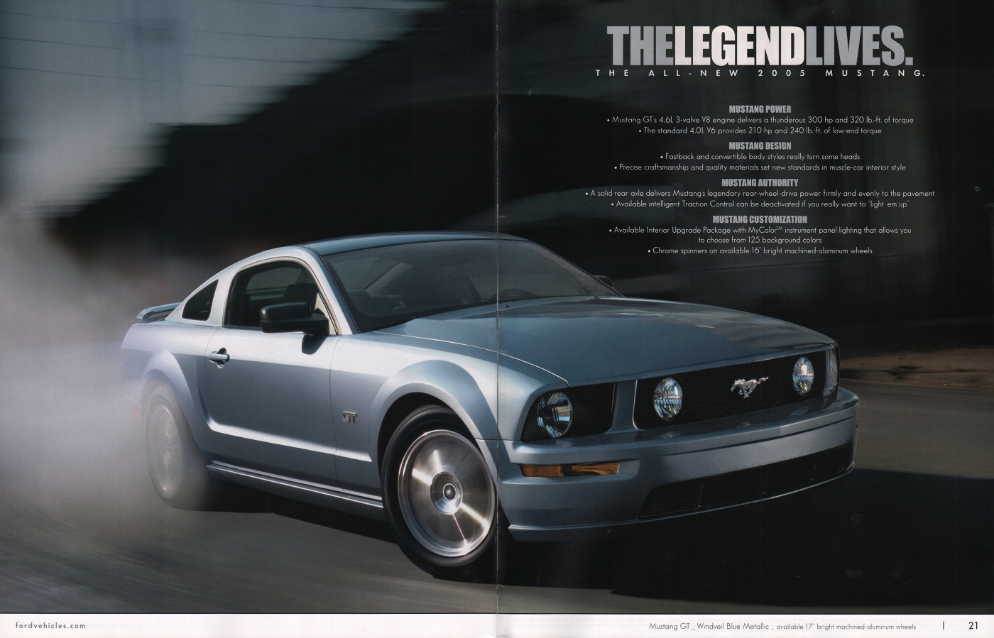 Windveil Blue 2005 Mustang GT coupe