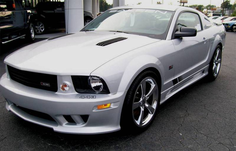 2007 Satin Silver Mustang Saleen left front view