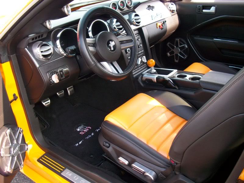 Custom Grabber Orange and Black leather seats and Roush upgrades