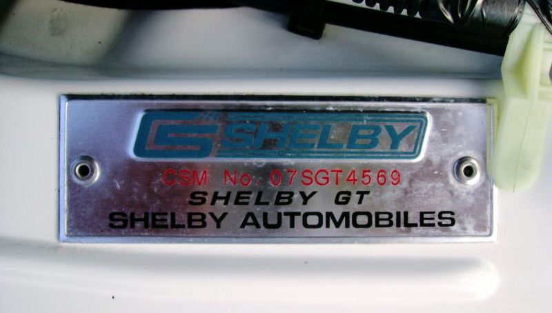 Shelby GT Engine Badge