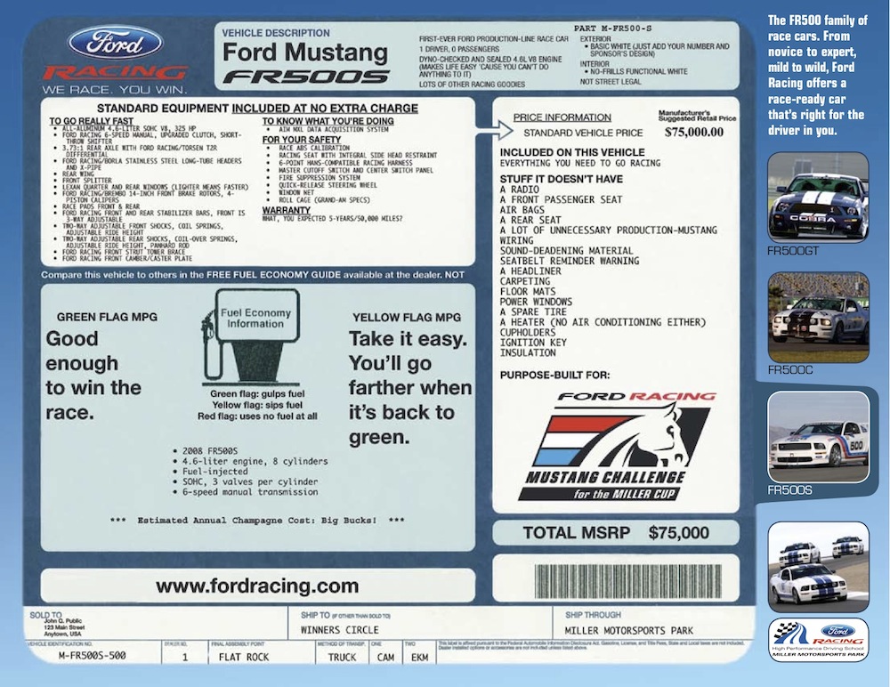 FR500S Specifications