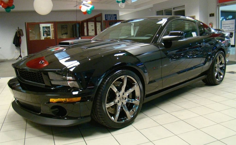 Black 2009 Saleen H302 SC Dark Horse Mustang Coupe