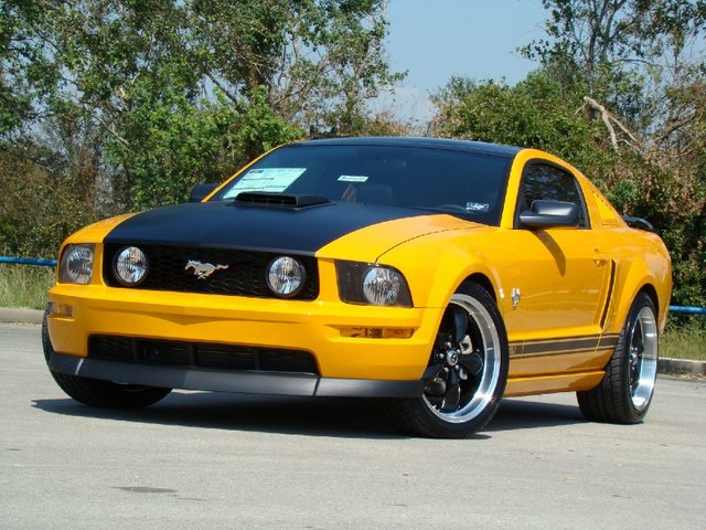 Grabber Orange 2009 Mustang GT Mach1 Clone Coupe