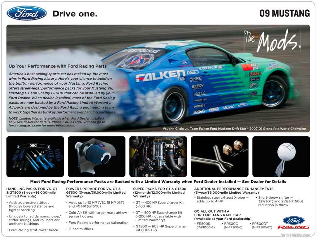 Ford 2009 Mustang Promotional Brochure