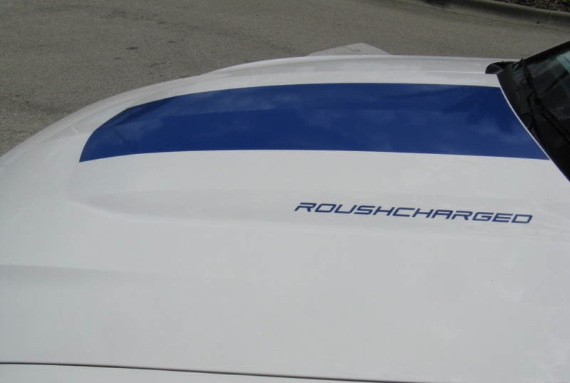Roushcharged hood graphic