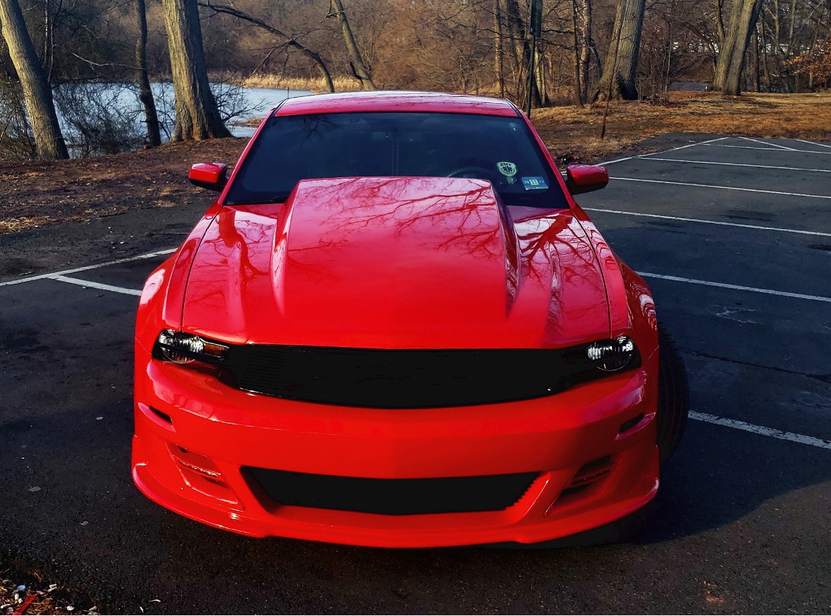 custom 2010 Torch Red Mustang GT