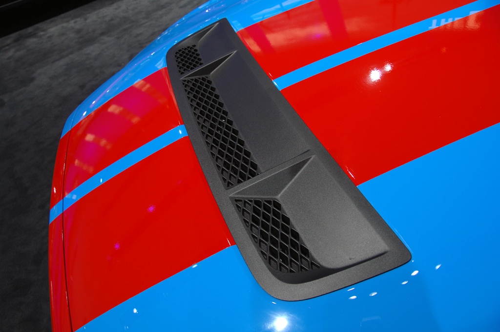 Hood Vent 2010 Shelby GT500 with Red Stripe Convertible