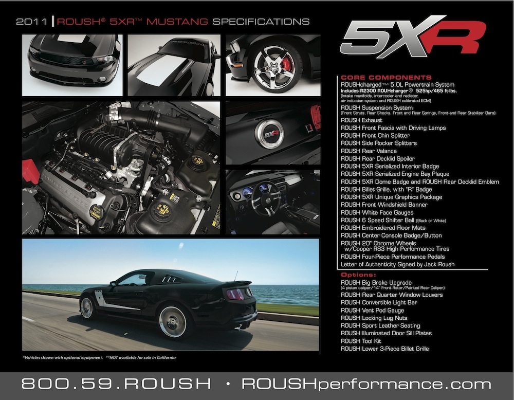 2011 Roush 5XR Specifications
