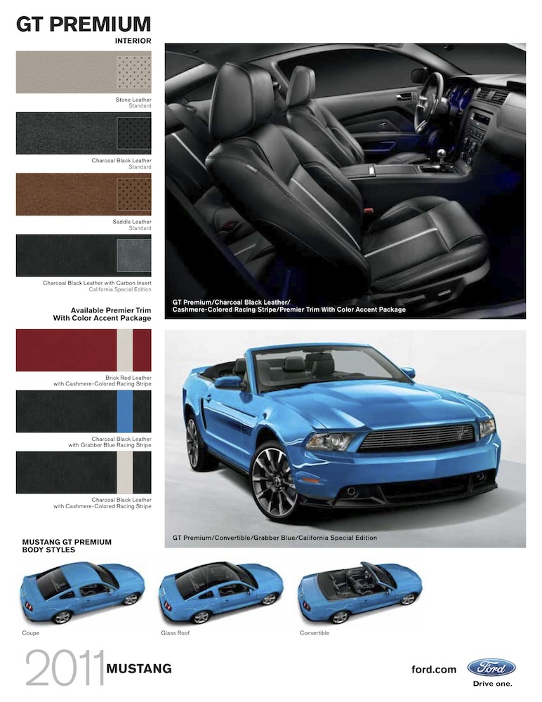 2011 Ford Mustang Sales Brochure