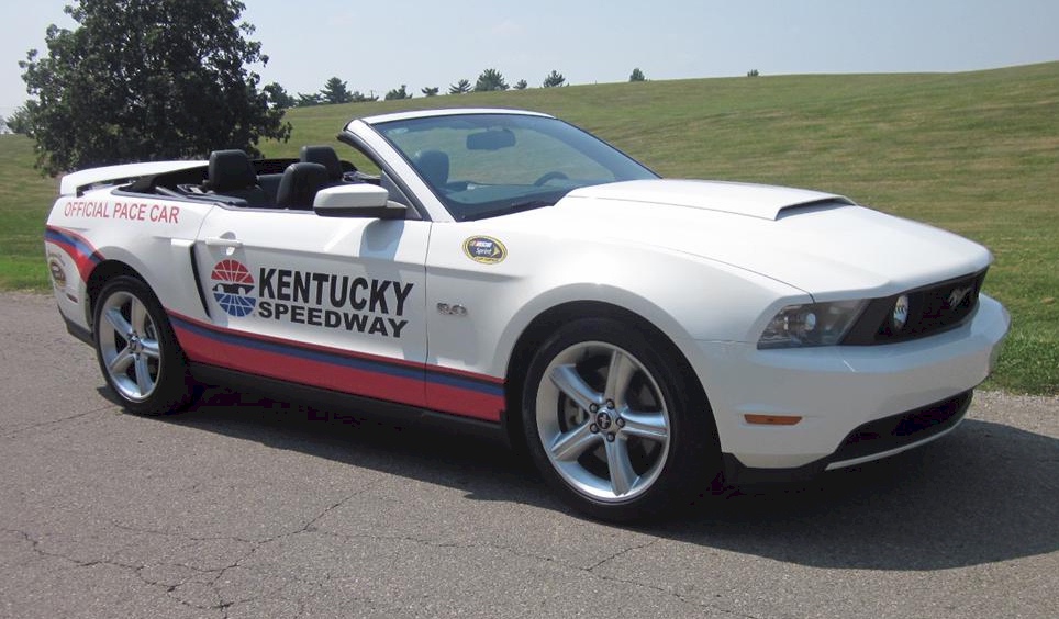 White 2012 Kentucky Speedway Mustang Convertible