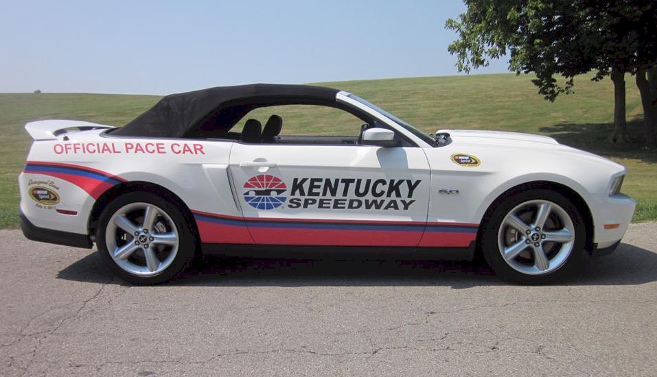 White 2012 Kentucky Speedway Mustang Convertible