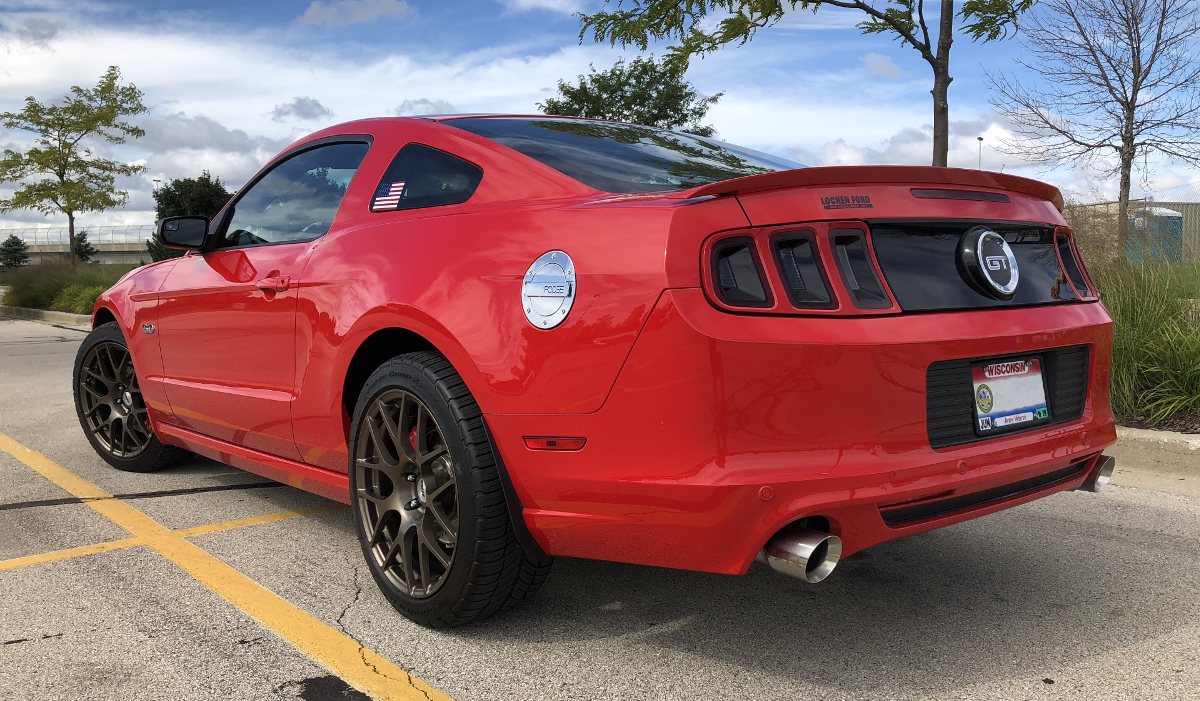 rear view of a custom 20313 Mustang GT
