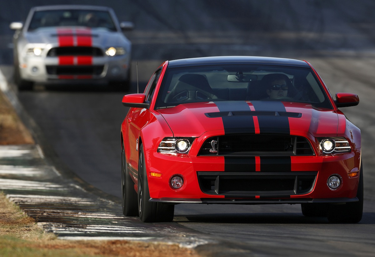 Race Red 2013 SVT Shelby GT500 coupe