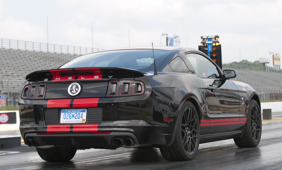Black with Red Stripes 2013 GT500 Mustang