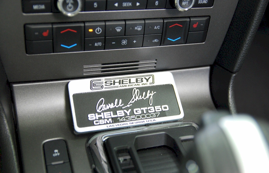 2014 Mustang GT350 ID Plaque