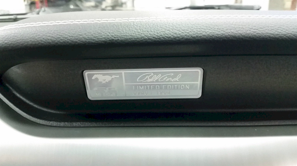 50th Anniversary Mustang ID Plate
