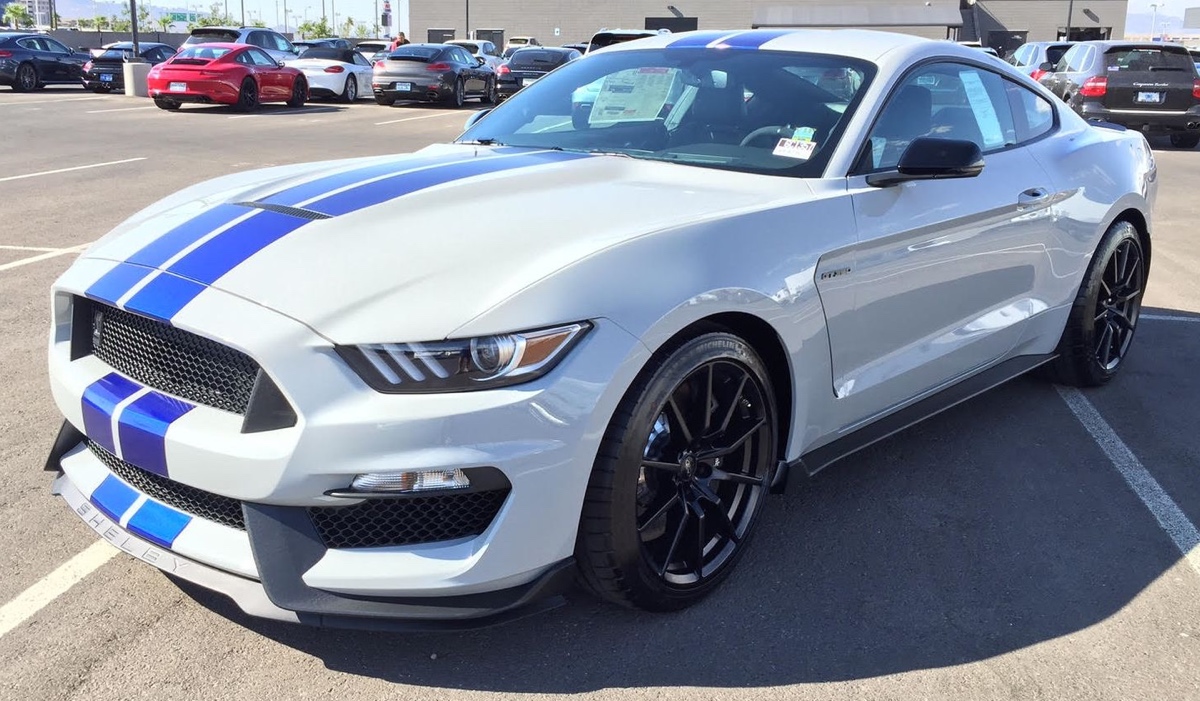 Avalanche gray 2016 Shelby GT350 Mustang. 