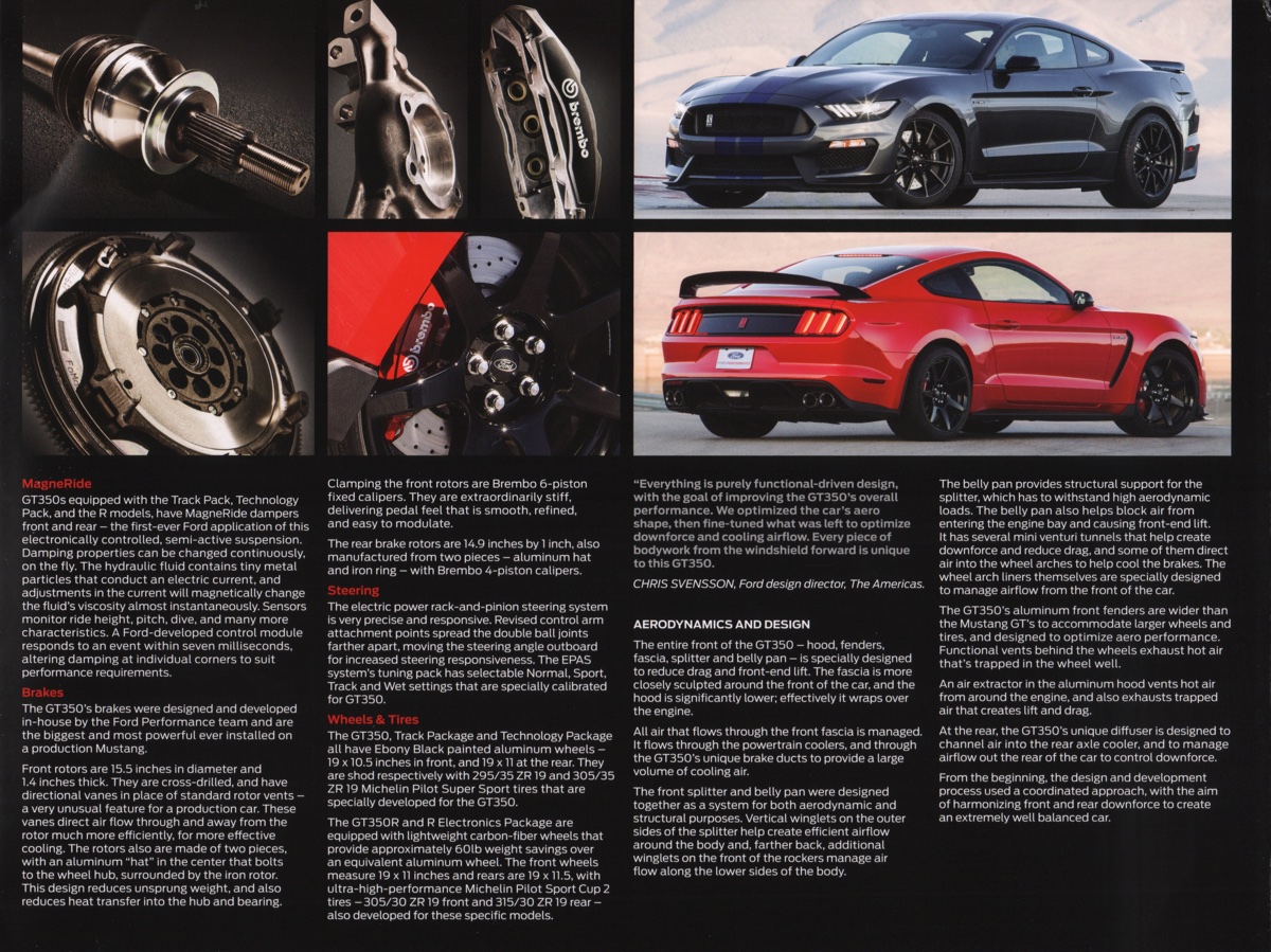 Ford Shelby GT350 Sales Brochure