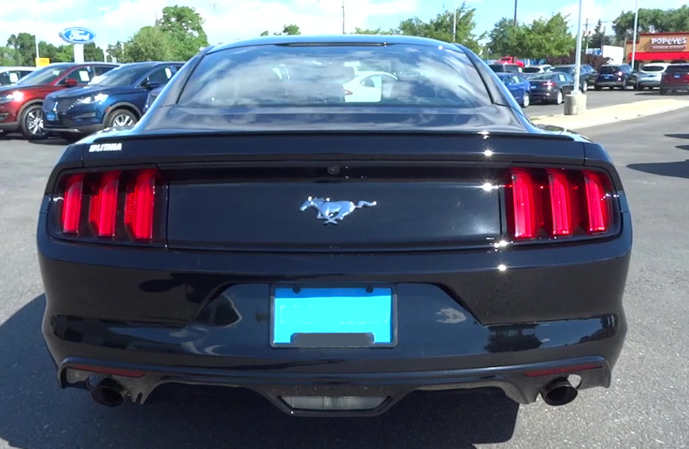 Rear view 2017 EcoBoost Mustang
