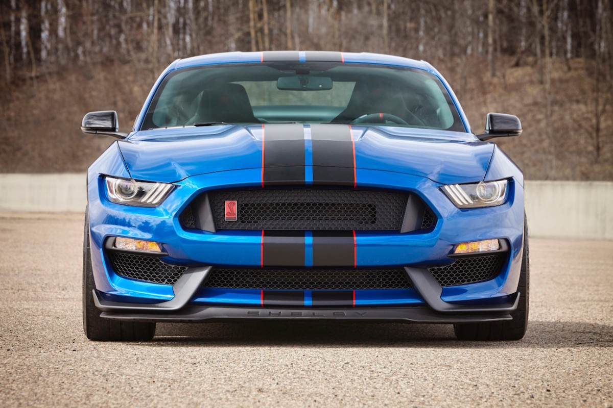 2017 Shelby GT350R in Lightning Blue grille view