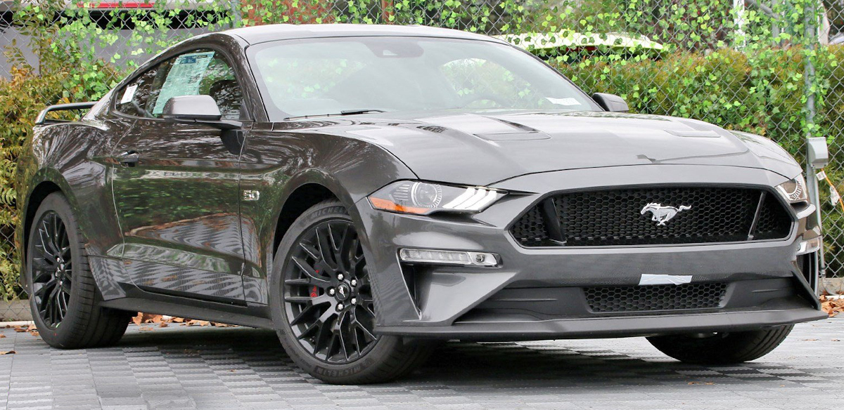 Magnetic gray 2019 Mustang GT fastback