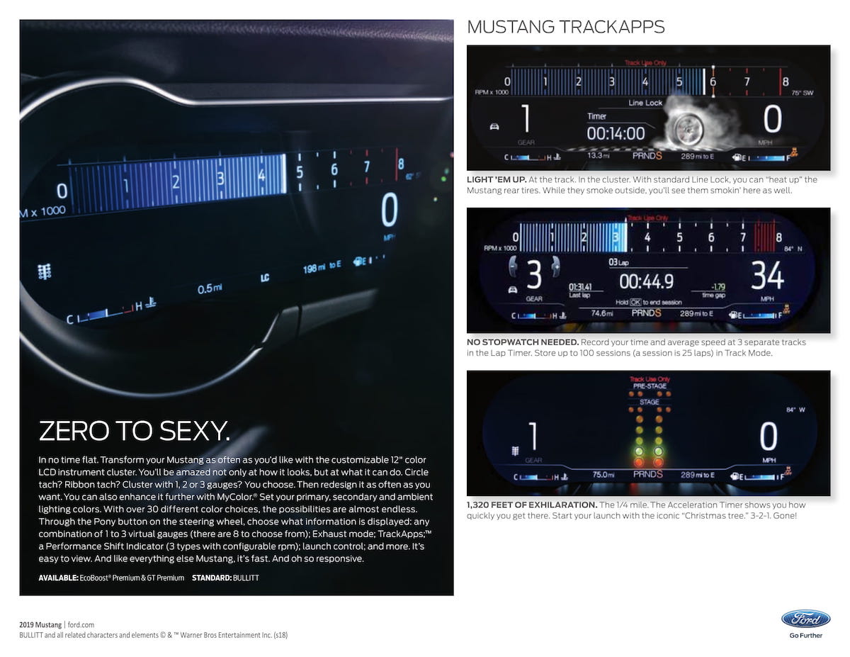 2019 Mustang Sales Brochure