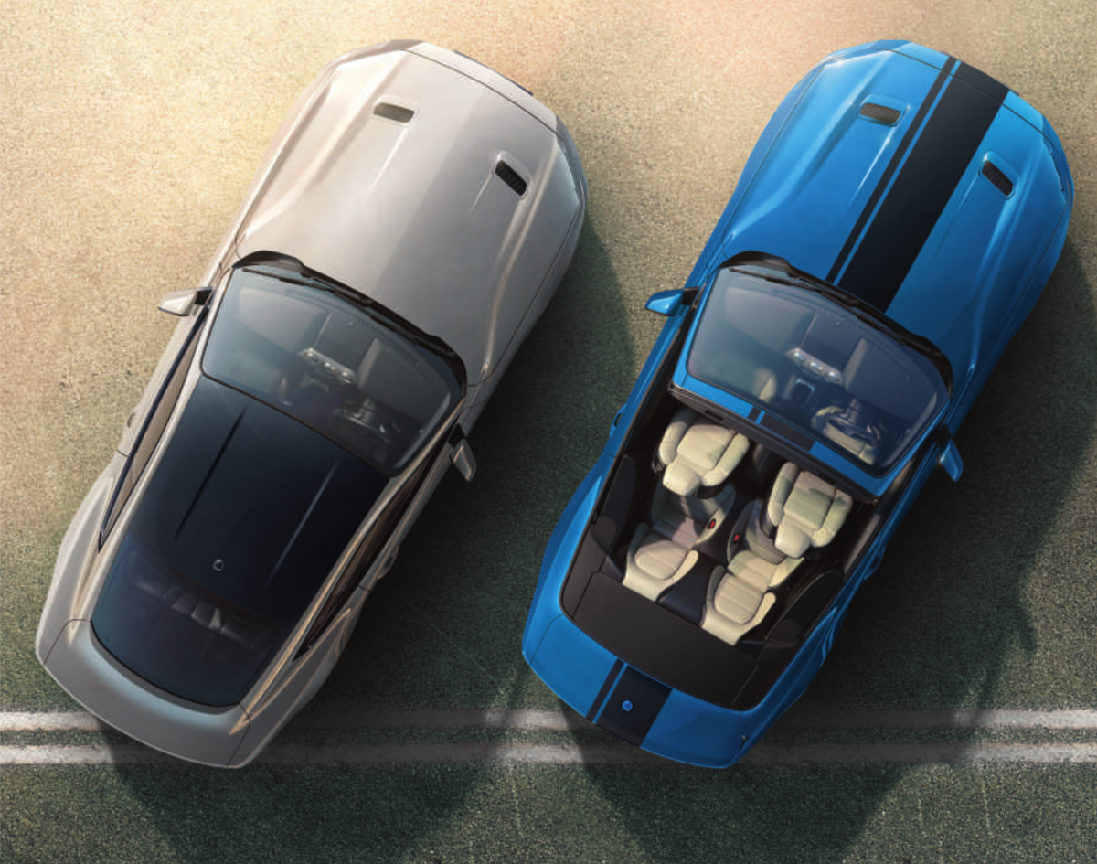 convertible top and fastback top